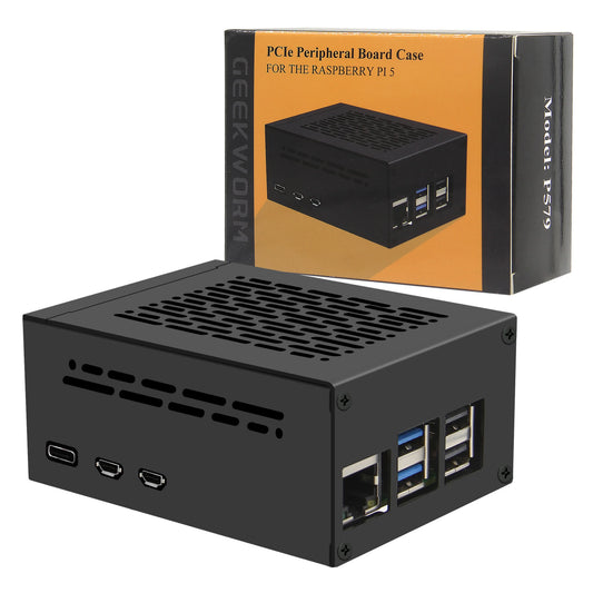 P579-V4 Metal Case for Raspberry Pi 5 PCIe M.2 NVMe SSD Shield X1000 X1001 X1003 X1004 NOT Support X1002