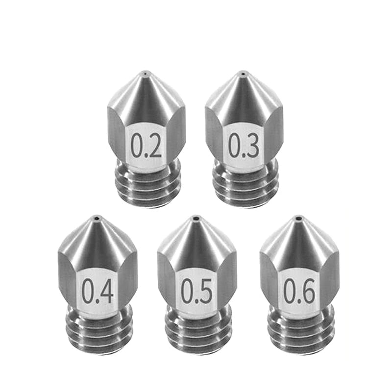 Custom 10Pcs MK8 Nozzle Print Head Stainless Steel Nozzle Extruder 1.75mm Filament For 3D Printer CR10 CR-10S Ender 3 Ender 5 Manufacturer