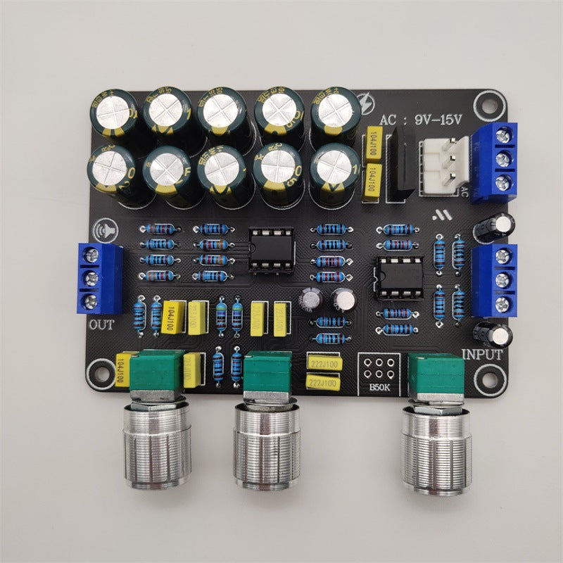 Dual NE5532 Tone Preamplifier Board Audio Equalizer Preamp Treble Bass Tone Control Pre amplifier pcb assembly