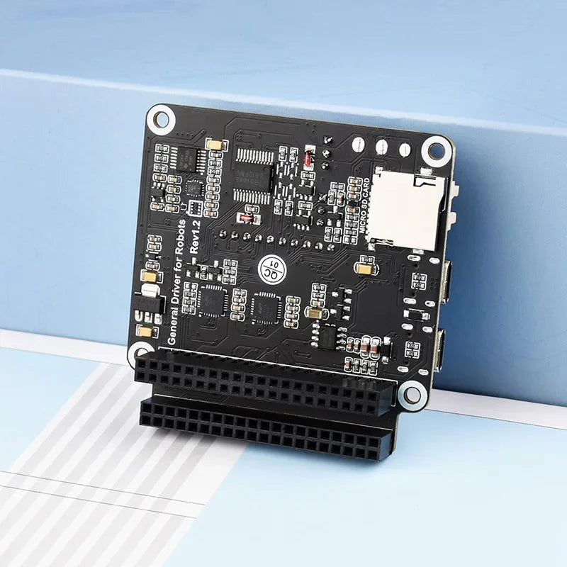 Raspberry Pi 5/4B Motor Driver Board - 9-Axis IMU Smart Car Kit with ESP32 & ROS Robot Expansion Module
