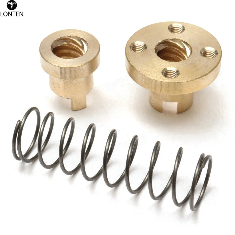 Custom Lonten T8 Anti-Backlash Spring Loaded Nut For 2mm / 8mm Acme Threaded Rod Lead Screws Manufacturer