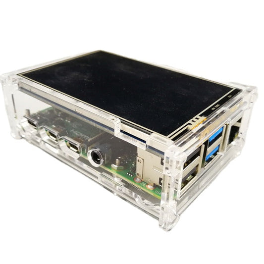 Raspberry Pi 4 full cover acrylic Case Box (can assemble 3.5 inch screen ) for Raspberry Pi LT-4B09i 4 customize