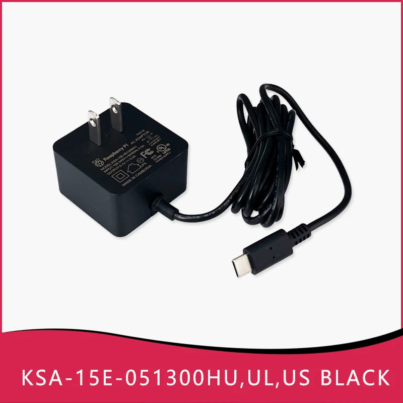 Custom Raspberry Pi 4B 15W/5V3A USB-C Power Supply The Official And Recommended Type-C Adapter For Pi4 B Manufacturer