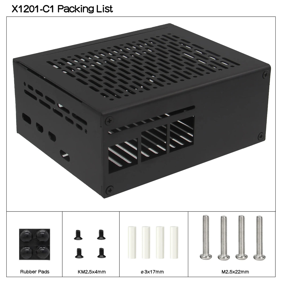 X1201-C1 Metal Case for Raspberry Pi 5 & X1201 UPS Board