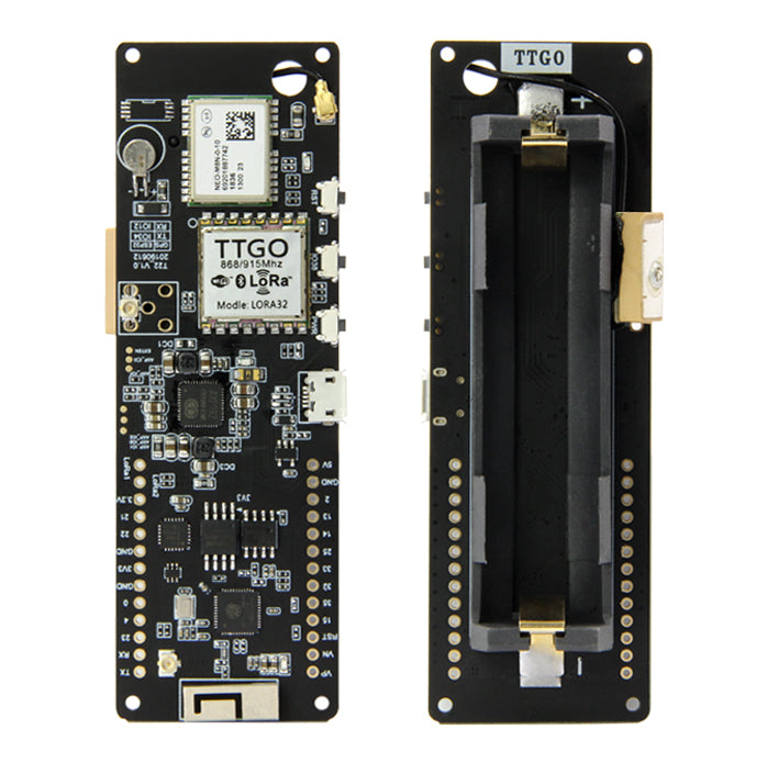 TTGO T-Beam V1.0 ESP32 LORA 433/868/915/923MHZ WiFi Wireless Module GPS NEO-M8N IPEX 18650 Battery Holder Custom PCB customize