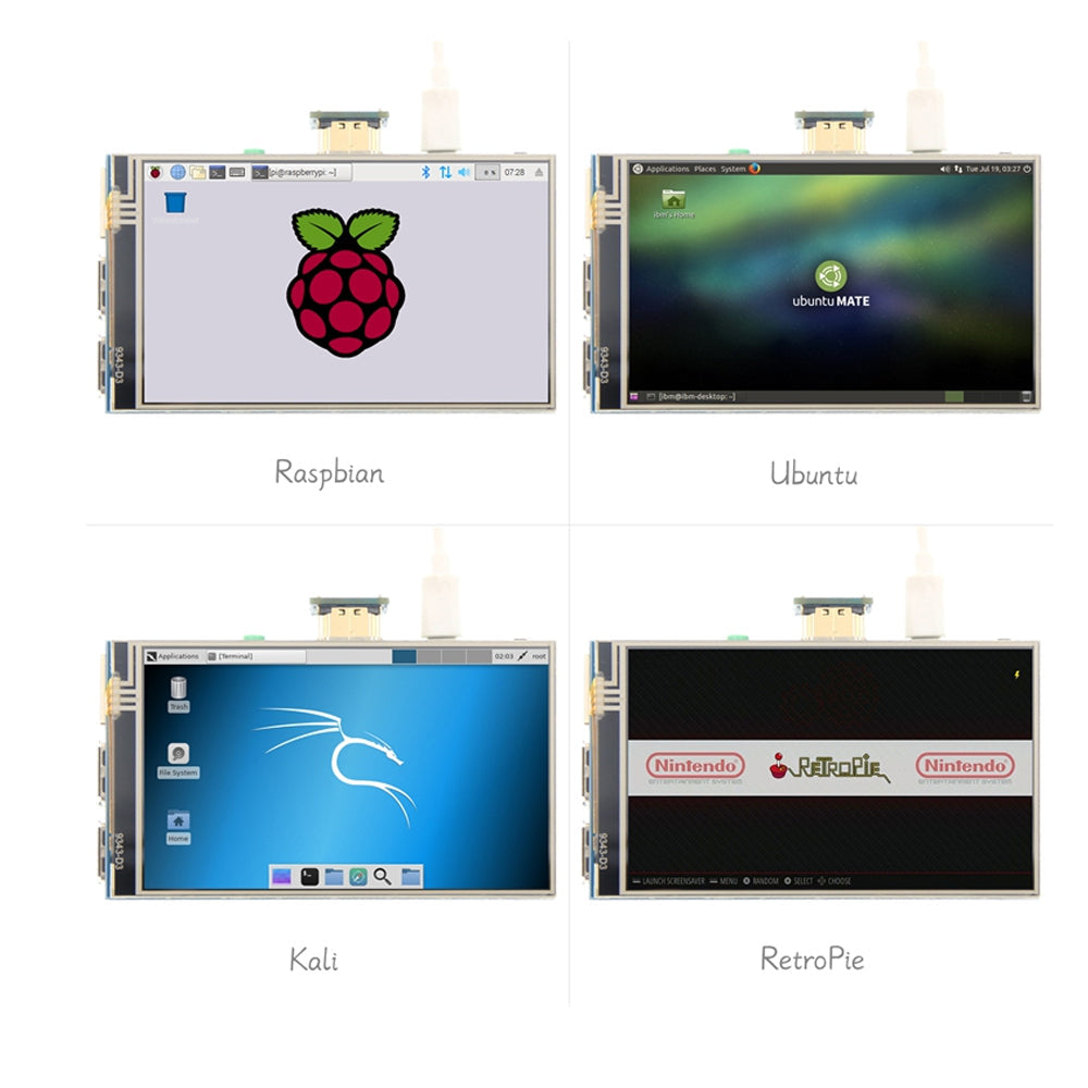 LONTEN 4 inch TFT LCD screen display 480*800  display module IPS screen resistive touch for Raspberry Pi 3B Custom