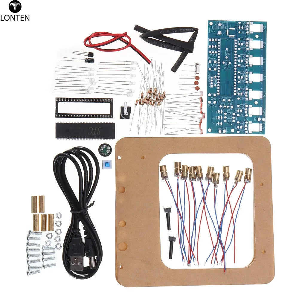 Custom Lonten DC4.5-5.5V DIY Laser Harp Kit String DIY Keyboard Kit Electronic Parts 7 Strings Electronic DIY Kit Technology Piano Musi Manufacturer