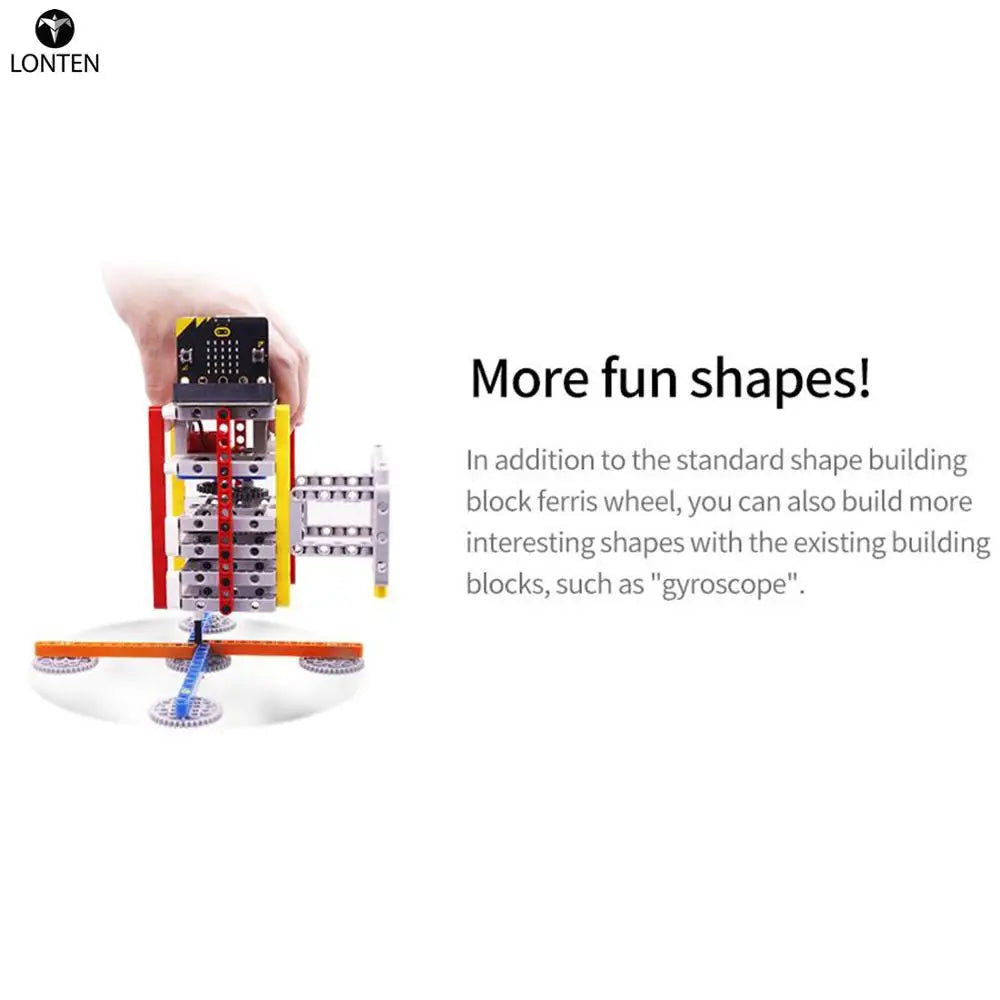 Custom Lonten 2019 New High Tech Toys for Micro:bit Programmable Building Block DIY Smart Ferris Wheel Kit Children Learning Manufacturer