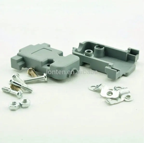 Custom 10 Sets RS232 Serial Port Connector DB9 Female Socket+Shell Plastic /Plug Connector 9pin COM Socket Adapter Manufacturer