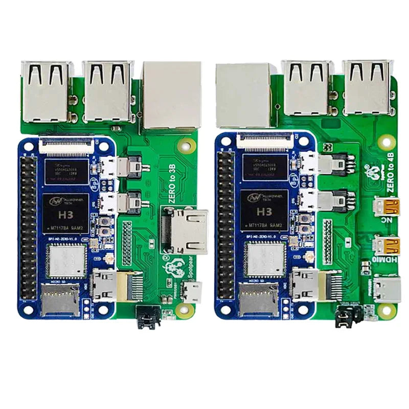 Custom BPI-M2 Banana Pi M2 Zero board with 3B/4B interface adapter BPI-M2 zero to 3B+ bpi 0 USB HUB RJ45 HAT Manufacturer