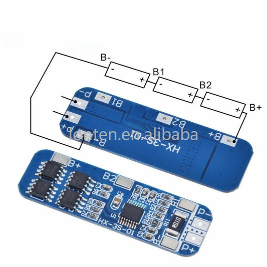Custom 3S 12V 18650 10A BMS Charger Li-ion Lithium Battery Protection Board Circuit Board 10.8V 11.1V 12.6V Electric Manufacturer