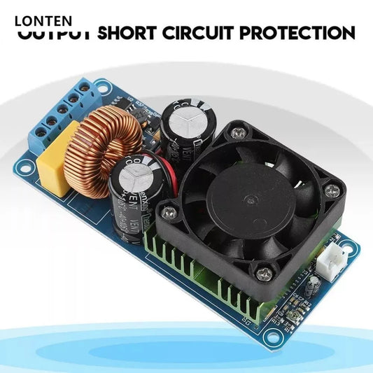 Custom Lonten IRS2092S 500W Mono Channel Digital Amplifier Class D HIFI Power Amp Board With FAN Manufacturer