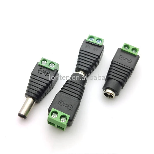Custom 10Pcs CCTV Cameras 2.5x5.5mm 5.5*2.5mm Male Female DC Power Plug Jack Adapter Connector Plug Manufacturer