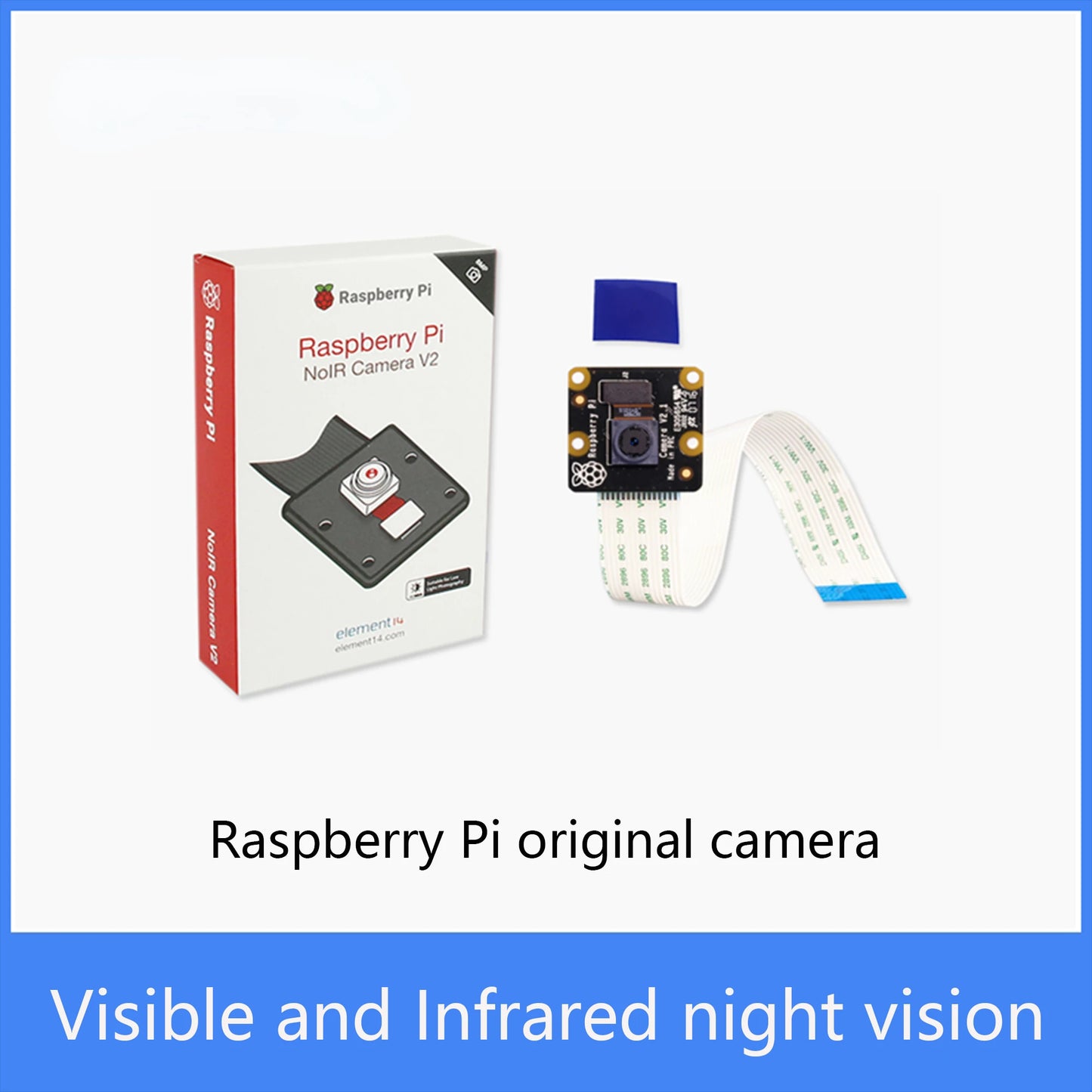 Custom Original Raspberry Pi Camera V2 Noir 8MP pixel with Sony IMX219 1080P Video Support Raspberry Pi 3b+/PI4 Manufacturer