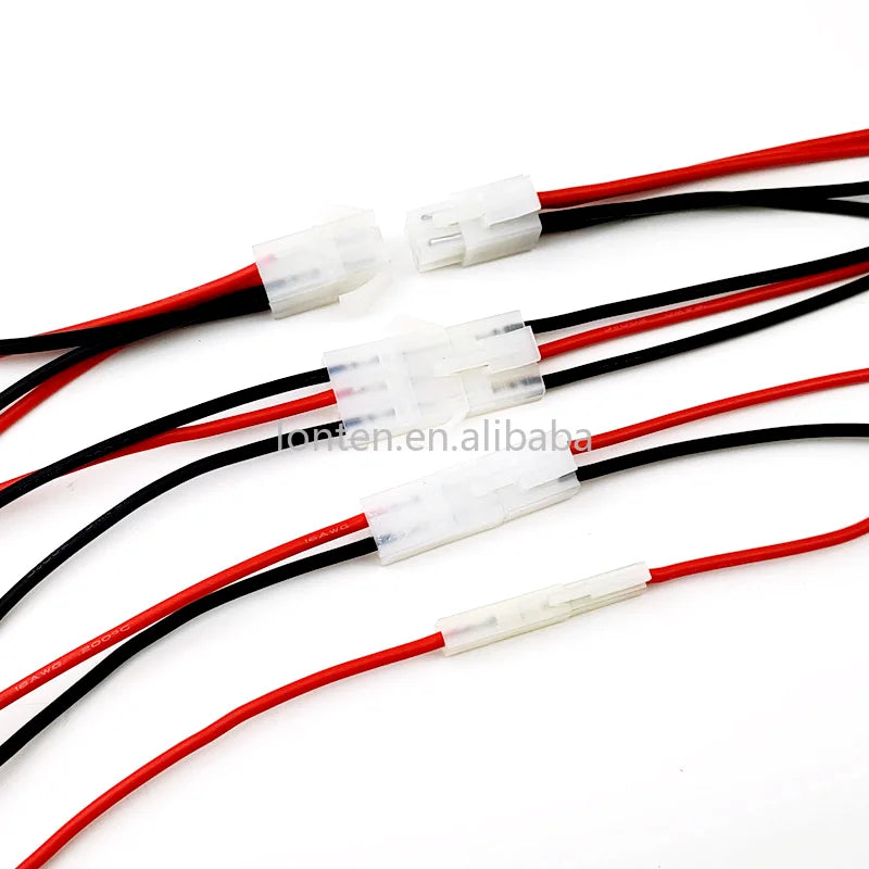 Custom 1 Pairs Tamiya Big Style 1P/2P/3P/4P Battery Connector Male & Female Plug with 16AWG Silicone Wire Adaptor Manufacturer