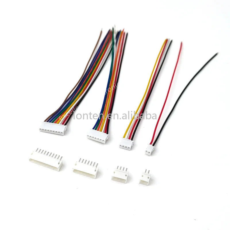 Custom 10 SETS Mini Micro ZH 1.5 2/3/4/5/6/7/8/9/10 Pin JST Connector with 100mm length Wires Cables Manufacturer
