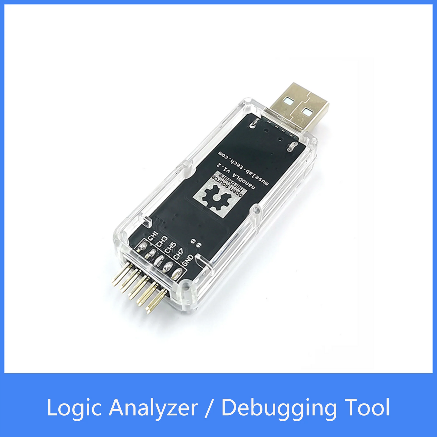 Custom nanoDLA Logic Analyzer ARM FPGA Debugging Tool Protocol Analysis 24MHz Sampling Rate 8 Channels Open Source Sigrok PulseView Manufacturer