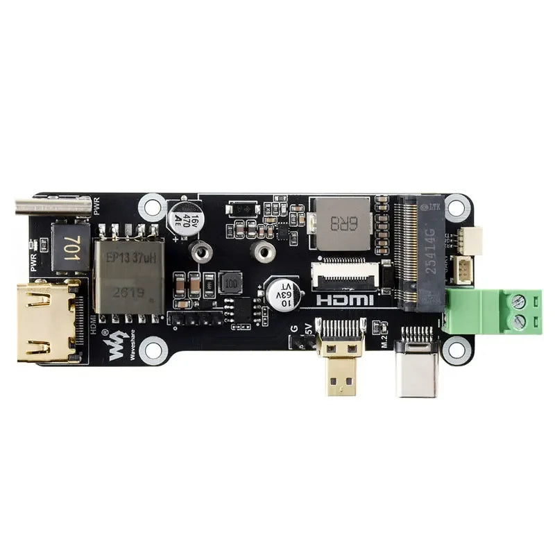 Raspberry Pi 5 Multi functional ETH POE Power Adapter Board PCIe to M.2 NVMe SSD