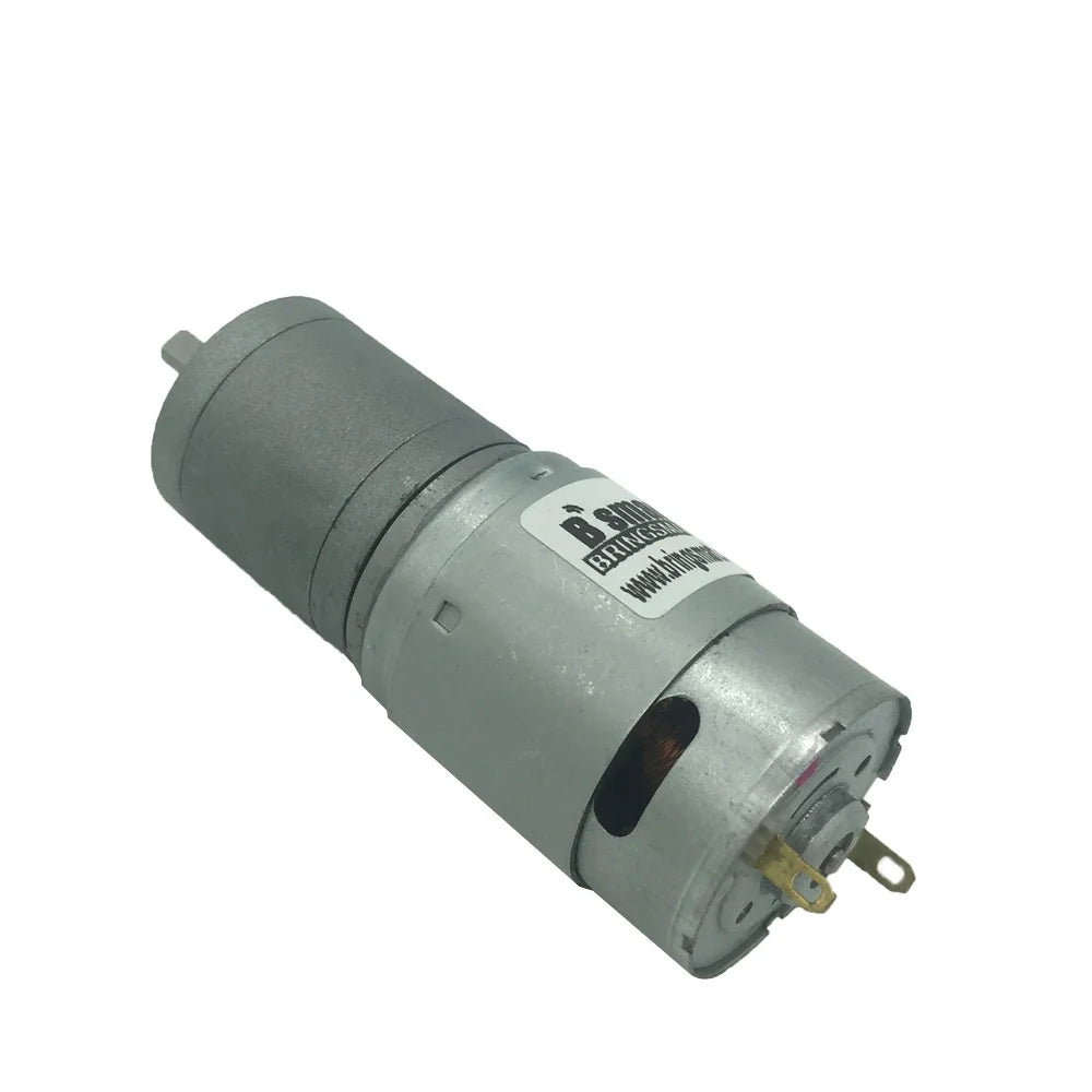 Custom JGA25-385 24V Motor Speed Control Gear DC With Metal Gearbox 15-1727rpm High Torque 30KG Reversed D Shaft For DIY Manufacturer