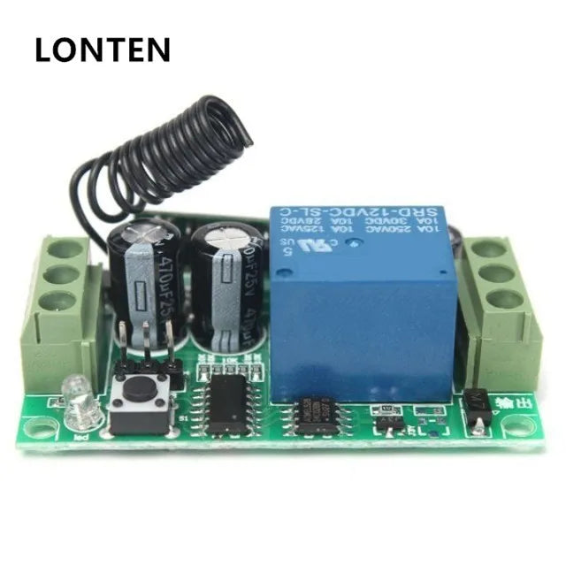 Custom Lonten DC 12V 10A Relay 1CH Channel Wireless RF Remote Control Switch Transmitter With Receiver Manufacturer