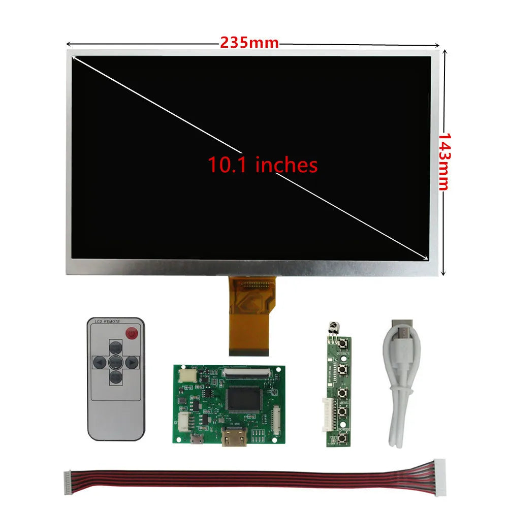 Custom 10.1 Inch 1024*600 Screen Display LCD Monitor Driver Control Board HD-Compatible For Lattepanda,Raspberry Pi Banana Pi Manufacturer