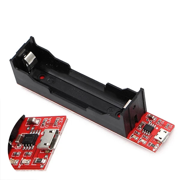 Custom 1 slot 18650 Battery Charging Holder Charging Board TP4056 0.3A / 0.5A / 0.8A with Protection Board Manufacturer