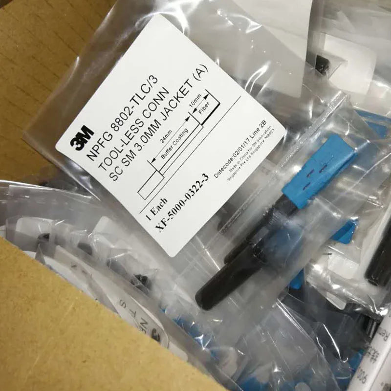Custom 100PCS 3M 8802-TLC/3 SC/upc single-mode fiber optic quick connector 3M SC UPC 3.0 FTTH Fiber Optic Fast Connector Manufacturer