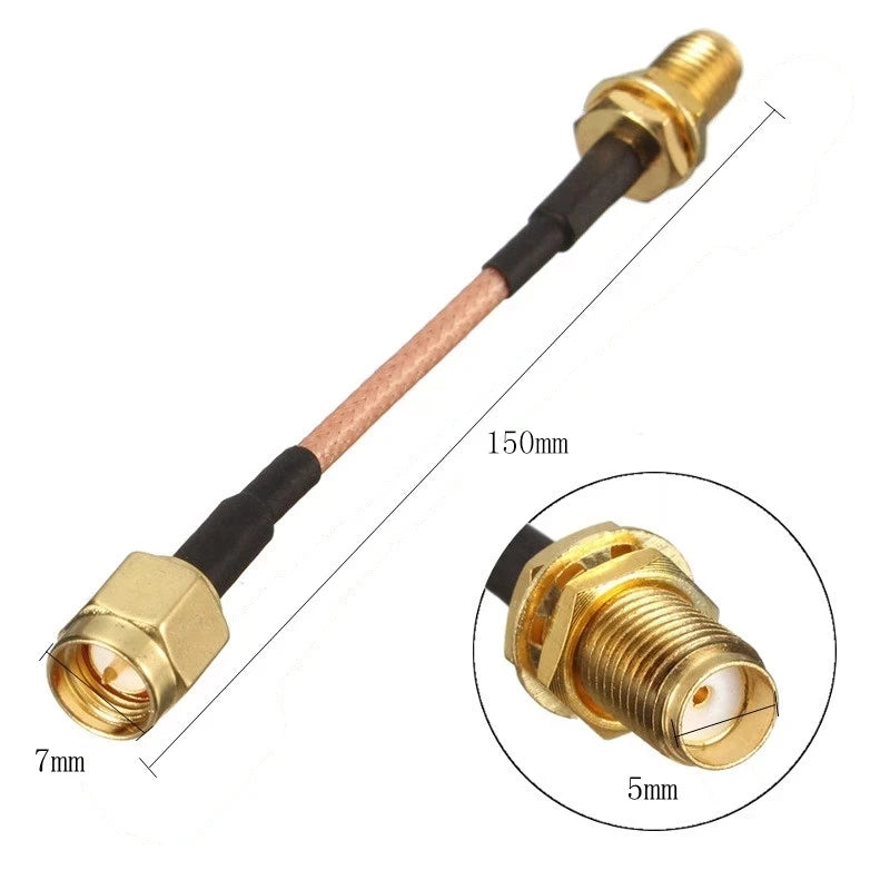 Custom 15cm Low Loss Antenna Extension Cord Wire Fixed Base  Male to Male Male to Female RG316 0-6G modules Manufacturer