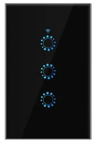 Custom custom new Smart Wifi Wall Touch Switch 1/2/3 Gang Glass Panel  light Switch Black/white Manufacturer