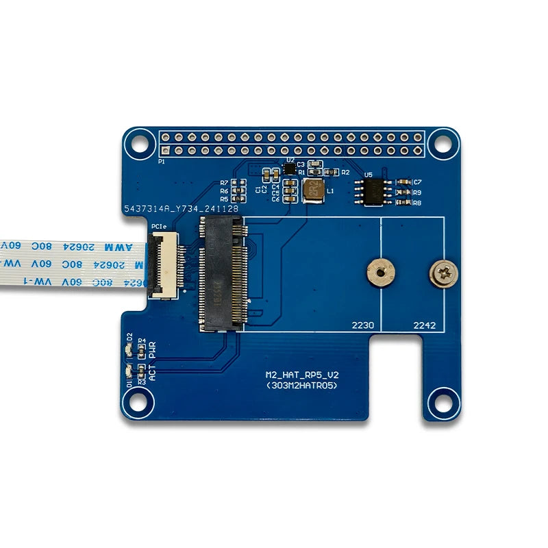 Raspberry Pi 5 M.2 HAT+expansion board AI Kit supports Hailo8L module NVMe solid-state expansion