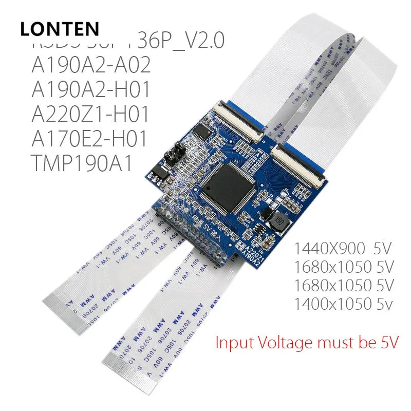 Custom Lonten RSDS_S3_V2.0 36P 0.5 FFC LVDS to RSDS Signal Transform Adapter Board Conversion Card for A190A2 A220Z1 A170E2 TPM190A1 19 Manufacturer