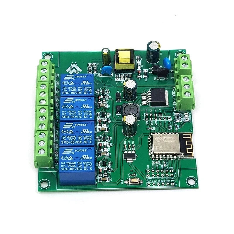 Custom AC/DC Power Supply ESP8266 Wireless WIFI 4 Channel Relay Module ESP-12F Wifi Development Board for Arduino AC90-250V/DC7-30V/5V Manufacturer