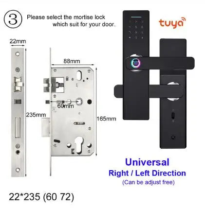 Custom Wifi Electronic Door Smart  Lock With Tuya APP Remotely  Biometric Fingerprint  Smart Card Password tuya smart lock Manufacturer
