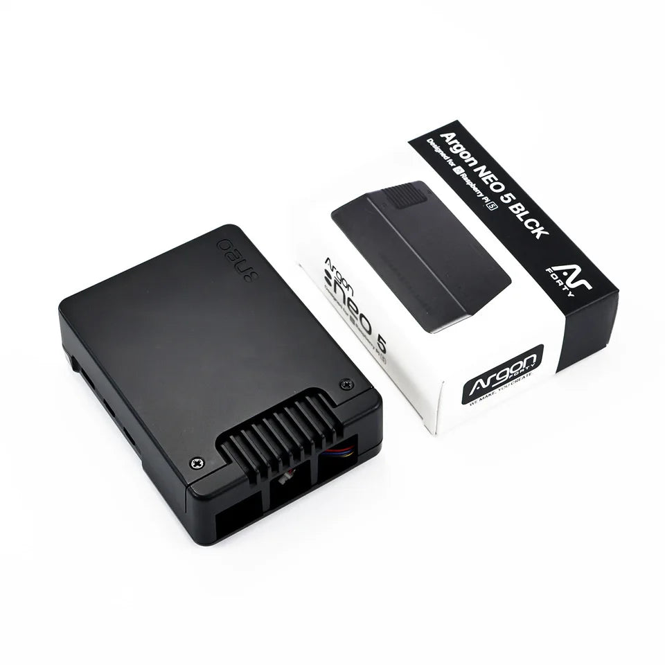 Raspberry Pi 5 Aluminum Alloy Case with Built-in 30mm PWM Cooling Fan Exhaust Vent M.2 Support