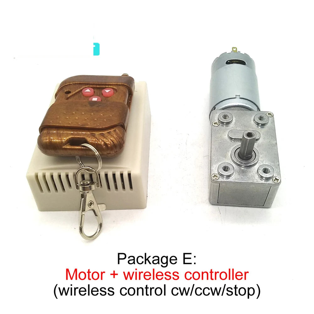 Custom Worm Gear Motor DC  Reducer Motor 12V Worm Reduction Gearbox Engine Self-Locking Geared Motor Brush JGY-395 Manufacturer