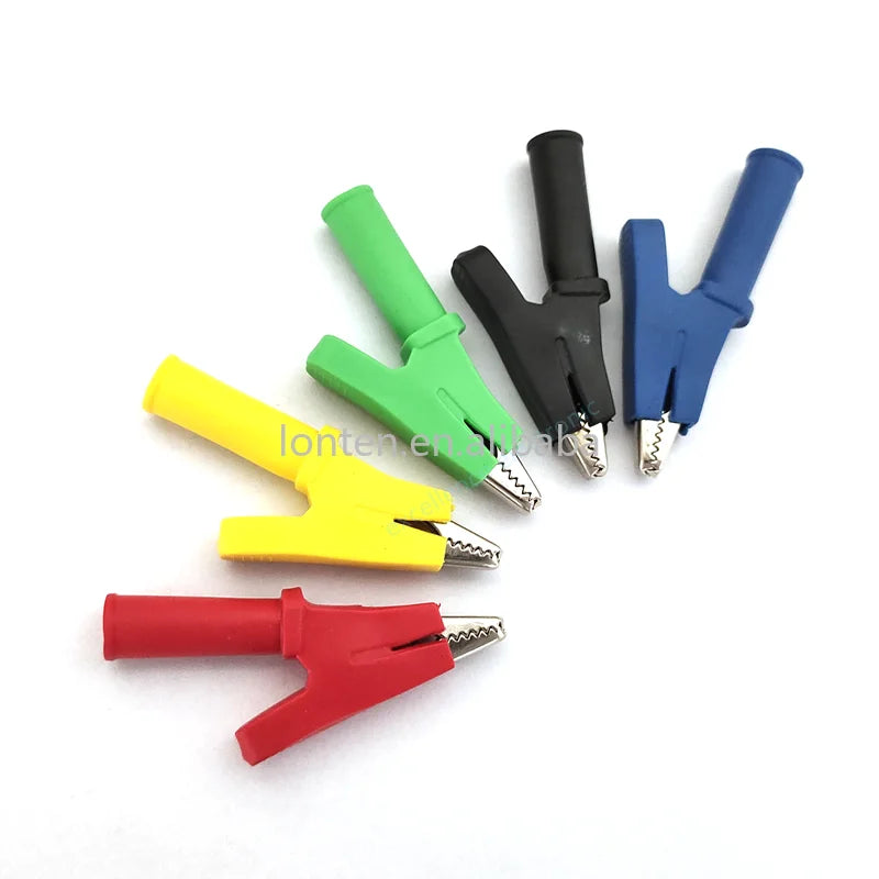 Custom Custom 5PCS/Lot Crocodile Alligator Clips with 4mm Socket Banana Jack Test Clamp Wire Clip 10mm Hole Power Test Clip Manufacturer