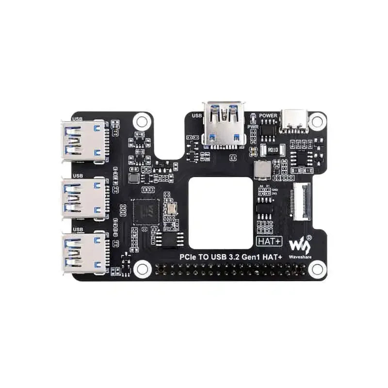 Raspberry Pi 5 PCIe To USB 3.2 Gen1 HAT PCIe to USB HUB 4x High Speed USB Ports
