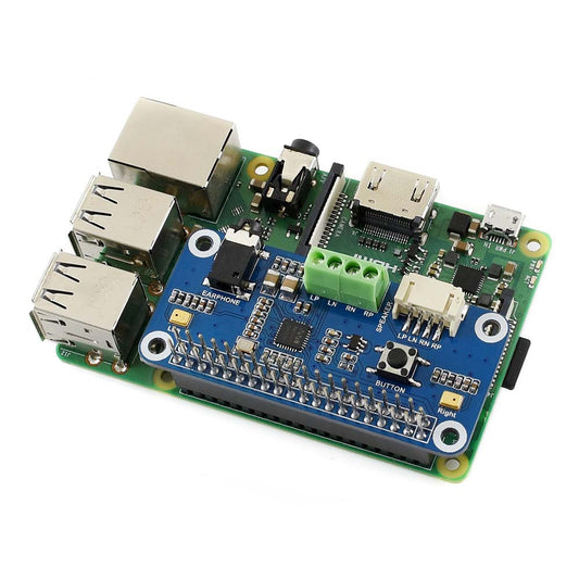 WM8960 Hi-Fi Sound Card HAT for Raspberry Pi Zero/Zero W/Zero WH/2B/3B/3B+, Stereo CODEC, Play/Record Custom PCB customize