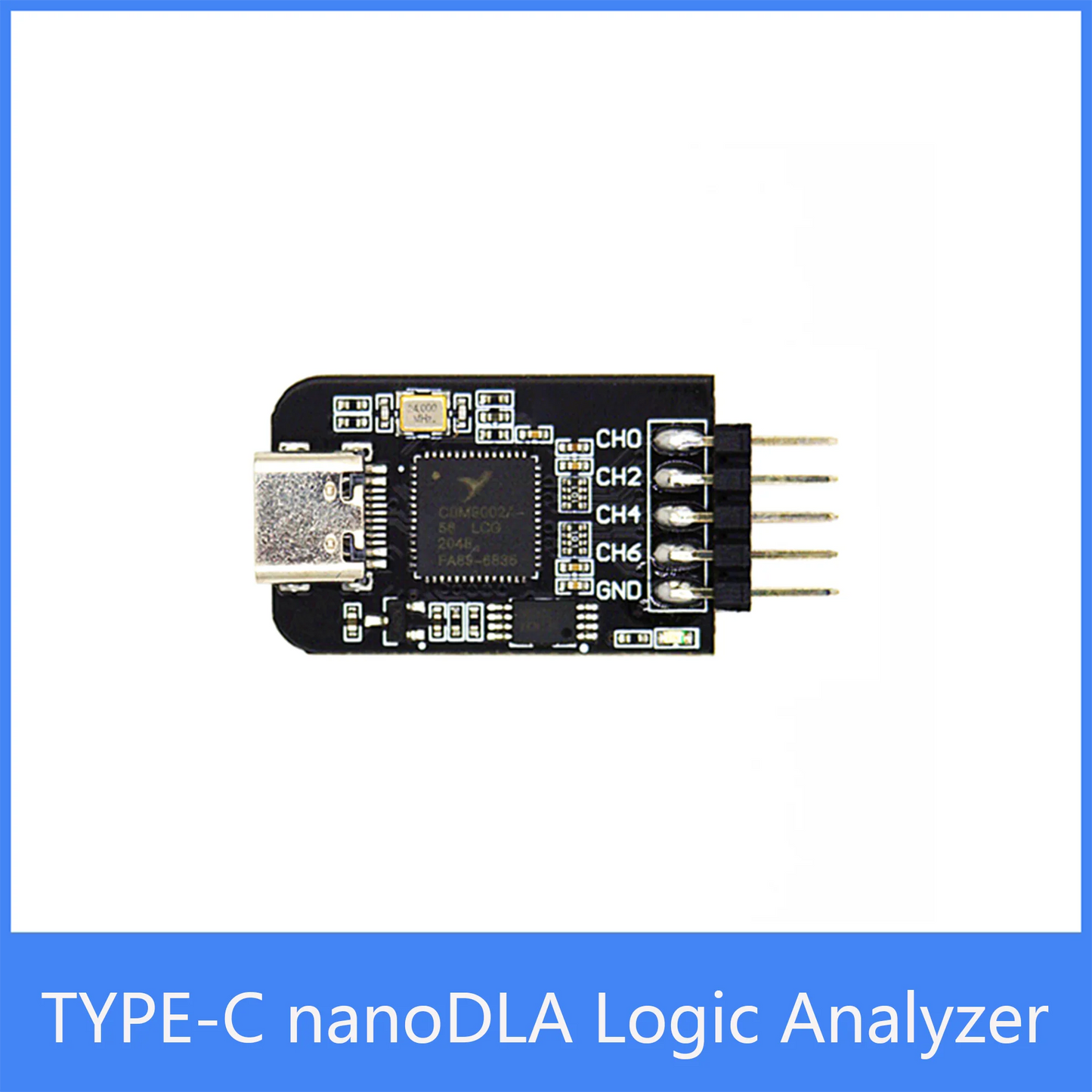Custom TYPE-C nanoDLA Logic Analyzer ARM FPGA Debugging Tool Protocol Analysis 24MHz SampleRate 8 Channels Open Source Sigrok PulseView Manufacturer