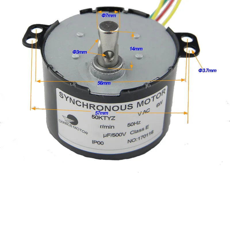 Custom 50KTYZ AC 110V Synchronous Electric Motor 30-36RPM Mini Gear Motor Slow Speed  Mini Gearbox Manufacturer