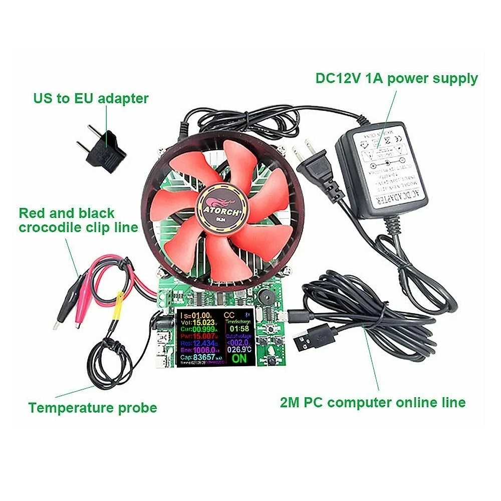 Custom 150W DL24 2.4 Inch LCD DC USB Tester Electronic Load Support APPs Battery Capacity Discharge Charge Power Meter Checker Power Manufacturer