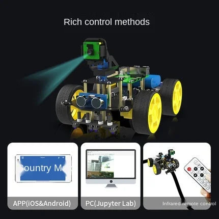 Custom Raspberry PI 4B visual car camera recognition robot AI Python programming wifi Manufacturer