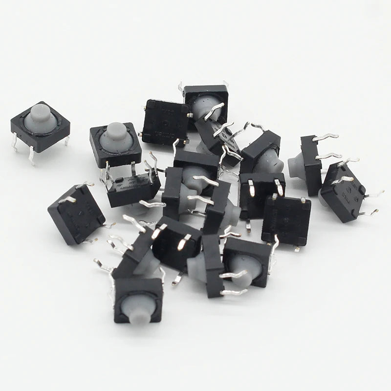 Custom 8x8x5MM 4PIN G77 Conductive Silicone Soundless Tactile Tact Push Button Micro Switch Self-reset Manufacturer