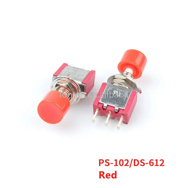 Custom 5P PS-102 DS-612 3Pin 6mm Mini Momentary Automatic Return Push Button Switch ON-(ON) 2A 250VAC/5A 120VAC Toggle Switches Manufacturer