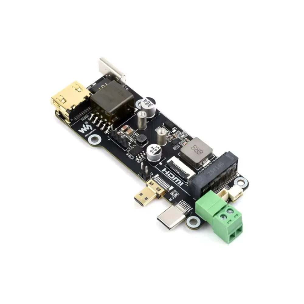 Pi5 Connector Adapter (E),PCIe To M.2 Multifunctional Adapter (E) For Raspberry Pi 5,4K Output,Onboard PoE Power