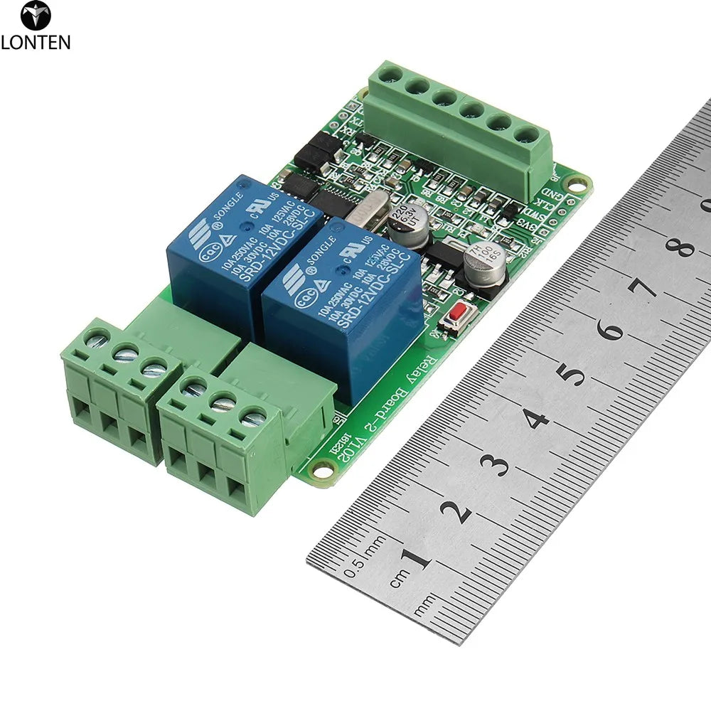 Custom Lonten Modbus-Rtu 2-way Relay Module Output 2 Channel Switch Input TTL/RS485 Interface Communication Manufacturer