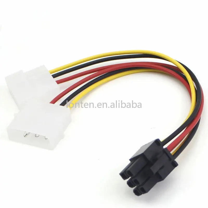 Custom Custom Dual ATX IDE Molex Power 4 To 6-Pin PCI Express PCIe Video Card Adapter Cable PCI Express Power Supply Line Manufacturer