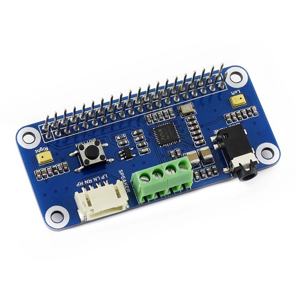 WM8960 Hi-Fi Sound Card HAT for Raspberry Pi Zero/Zero W/Zero WH/2B/3B/3B+, Stereo CODEC, Play/Record Custom PCB customize