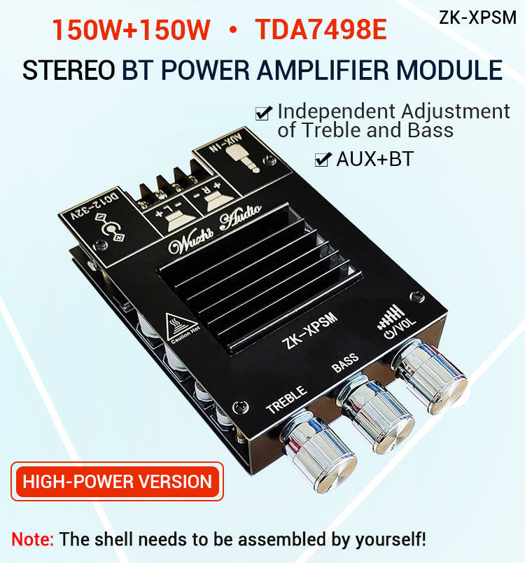 DA7498E 2*150W Audio Power Amplifier Stereo Subwoofer Theater AUX Equalizer AMP amplifier audio pcb assembly