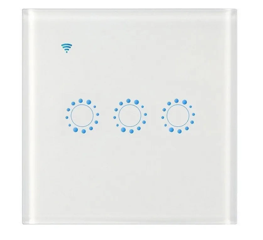 Custom custom new Smart Wifi Wall Touch Switch 1/2/3 Gang Glass Panel  light Switch Black/white Manufacturer